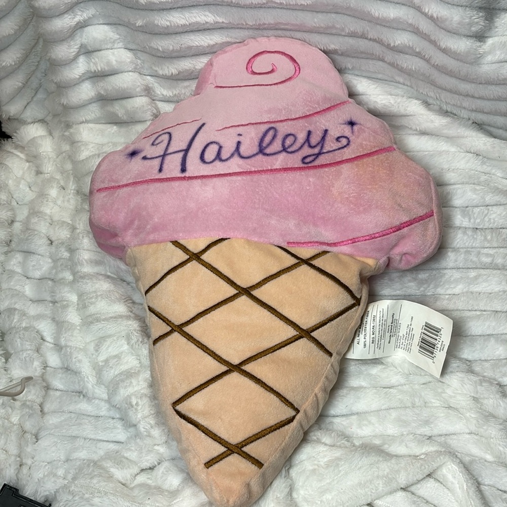 Hailey Plush Ice Cream Pillow 21”
